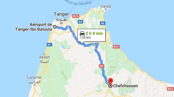 Traslado Aeropuerto Tánger a Chefchaouen