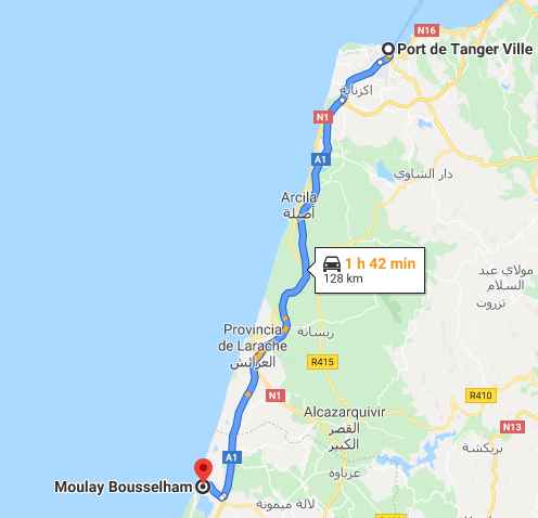 Traslado Puerto Tánger Ville a Moulay Bousselham